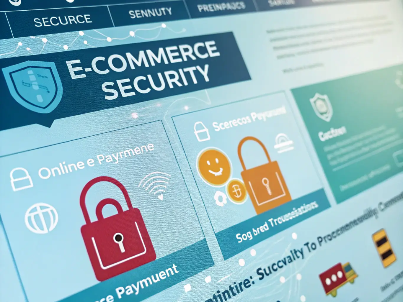 A professional photograph showcasing a secure payment gateway interface on a laptop screen, emphasizing data encryption and security protocols.